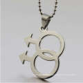 Fashionable double male symbol pendant,men's steel pendant jewelry design